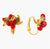Cherries And Leaves Clip On Earrings - ABRY Global