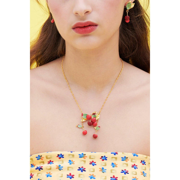 LES NÉRÉIDES CHERRIES AND LEAVE STATEMENT NECKLACE