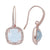 BRONZALLURE Cushion Cut CZ Stud Earrings (Blue Topaz) - ABRY Global