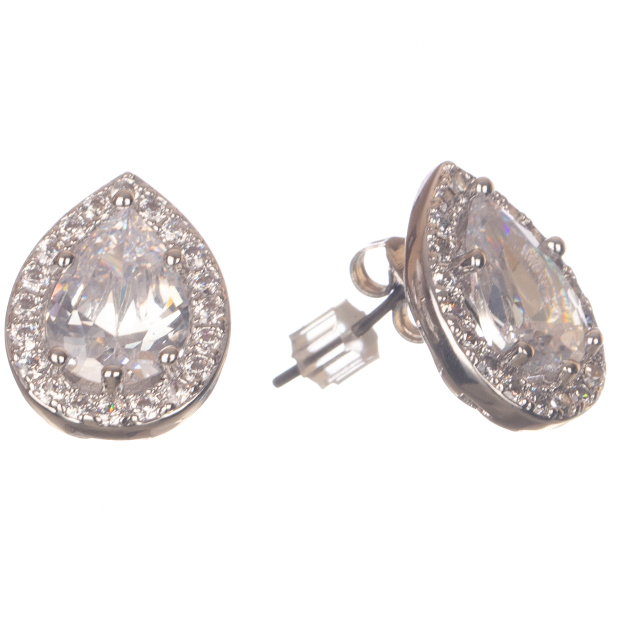 BUCKLEY LONDON The Carat Collection - Clear Sparkle Pear Earrings