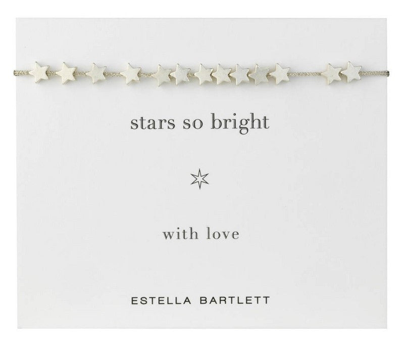 Stars So Bright Carded Friendship Bracelet Silver