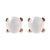 BRONZALLURE Gemstone Stud Earrings Small (White Chalcedony) - ABRY Global