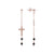 BRONZALLURE Black Spinel Cross Dangle Earrings - ABRY Global