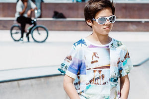 SHADEZ Kids Sunglasses Designers Cloud Print White Junior: 3-7 years - ABRY Global