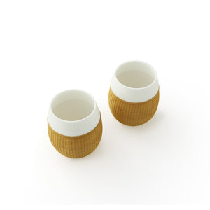 SHANG XIA Porcelain with Bamboo Weaving Tea Set