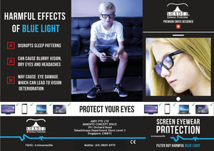 SHADEZ Blue Light Eyewear Protection Clip-On Adult: 16+ years - ABRY Global