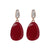 BRONZALLURE Drop Earrings with Natural Stone and CZ Pave (Plum Agate) - ABRY Global