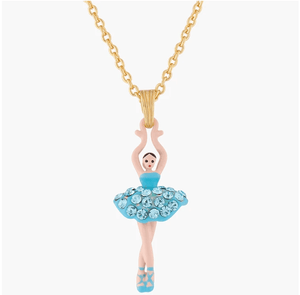 LES NÉRÉIDES Mini Ballerina And Aquamarine Crystals Tutu Necklace - ABRY Global