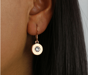 BUCKLEY LONDON Knightley Drop Earrings - Rose Gold - ABRY Global