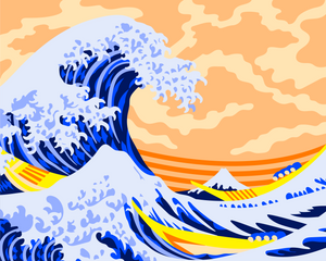 PAINT BY NUMBERS KIT HOKUSAI - GREAT WAVE