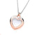 David Deyong Sterling Silver Rose Gold Plated & Crystal Glass Small Heart Locket - ABRY Global