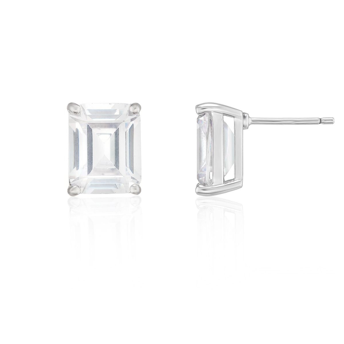 BUCKLEY LONDON The Flawless Collection - Baguette Solitaire Earrings