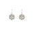 LES GEORGETTES BY ALTESSE Girafe Sleeper Earrings 16mm, Silver Finishing - Cream / Gold Glitter - ABRY Global